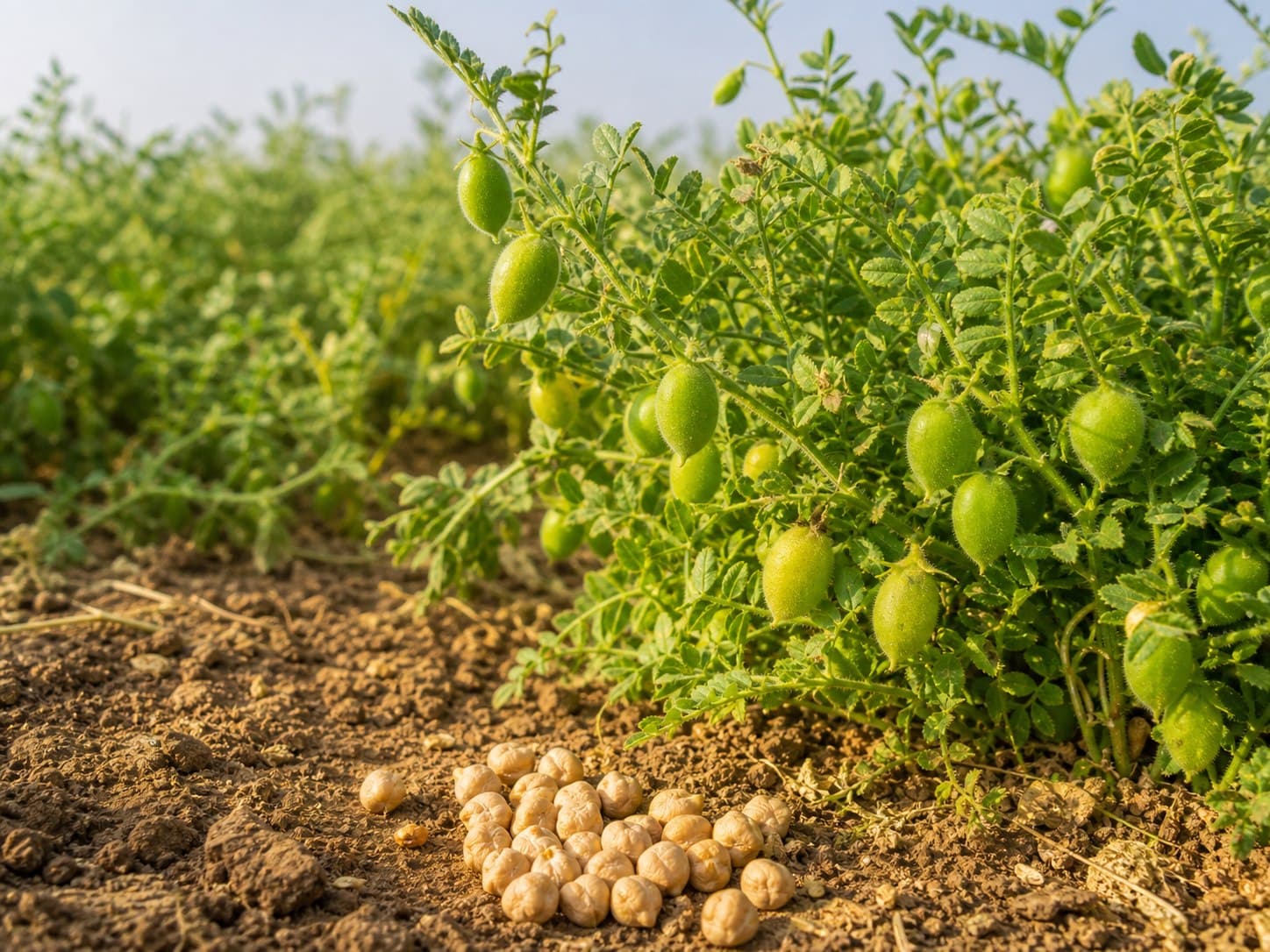 Healthy pulse crop and harvested pulse seeds